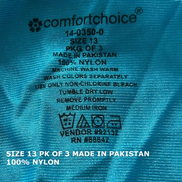 3 BOXER BRIEFS, NYLON, HOT PINK/TURQUOISE/PURPLE, SIZE 13 (Hips 62-64 In.), FULL - Picture 8 of 8